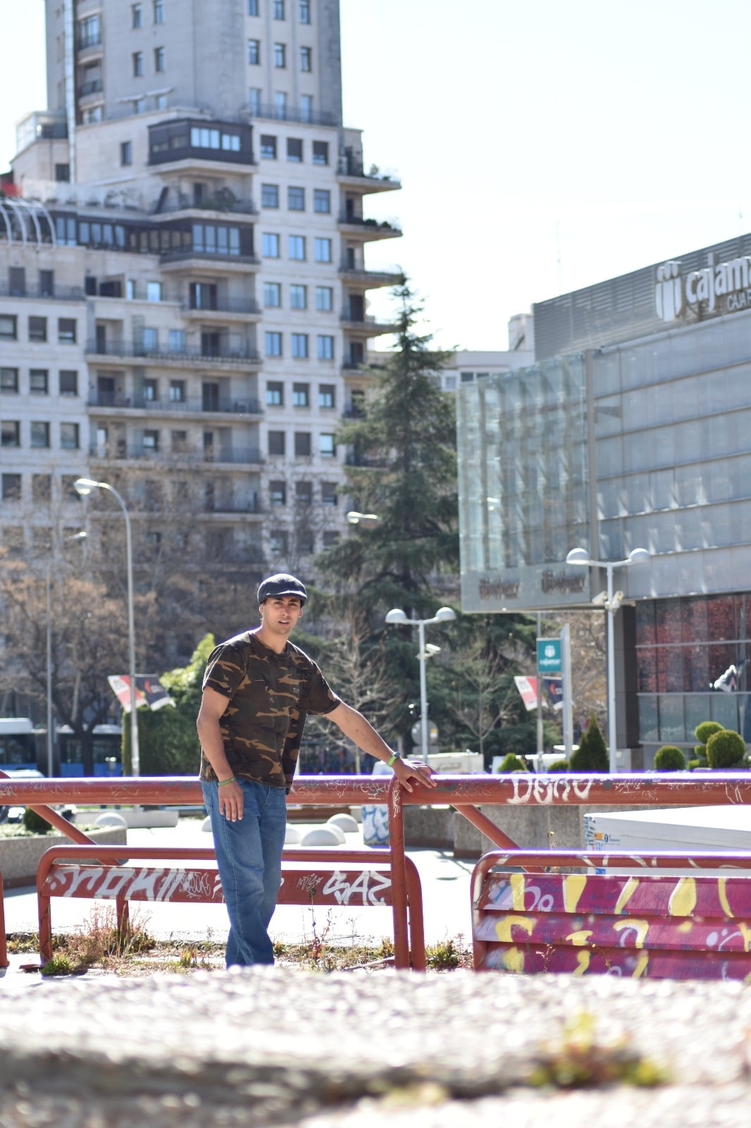 Fotografía de parkour en Madrid.